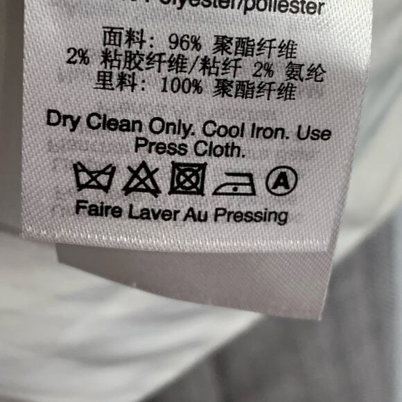 Donna Karan Blazer Gray Pink Stripe Notch Collar Single Button Pockets Size 4 - Picture 7 of 8